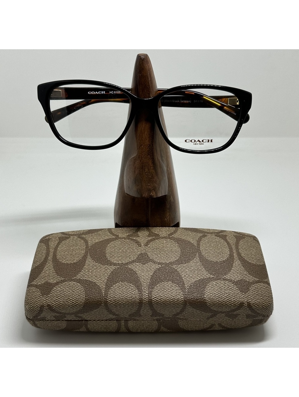 Coach HC6103 Black and Tortoise Eyeglasses with Case